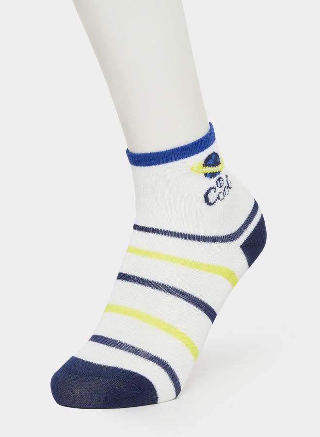 Styli Pack of 5 - Printed Ankle Socks - Image 2